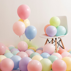 生日快乐气球装饰场景布置派对玛卡龙背景墙装饰品彩色汽球套餐