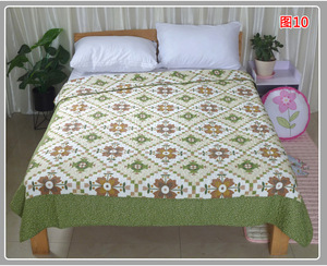网红纯棉床盖单件绗缝床单夹棉180200格子可机洗床铺盖铺垫加棉衍