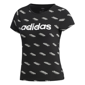 Adidas/阿迪达斯夏季女子透气运动串标短袖T恤FM6191 FM6190