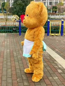 黄油熊卡通人偶服装网红熊玩偶行走服可爱熊宣传表演服定制布偶