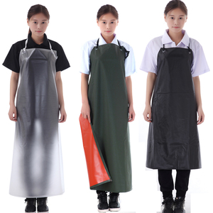 厨房韩版可爱白透明无袖加厚pvc成人男女工作牛筋皮围裙防水防油