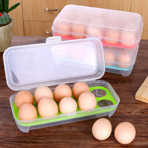 鸡蛋盒冰箱保鲜收纳盒厨房带盖冷冻多层放鸭蛋神器防摔鸡蛋格子盒