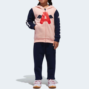 Adidas/阿迪达斯正品女小童LK HLW HDY SET长袖套服DX1763