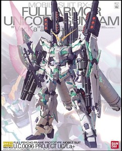 万代拼装模型 MG UC 1/100 Unicorn 全装备独角兽 高达 卡版 全装