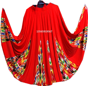 新疆新款舞蹈演出舞台服装半身裙子艾特莱斯绸广场舞衣服练功服