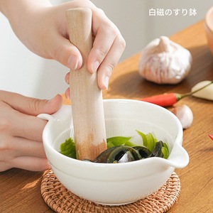 日本陶瓷捣蒜器擂辣椒芝麻皮蛋石臼擂茶擂钵手工研磨器砸葱姜蒜碗