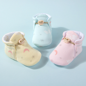 春秋宝宝软底防掉步前鞋 0-12月婴儿学步鞋子新生儿透气布地板鞋