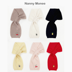 NannyMonee儿童羊绒衫 围巾男女童宝宝毛线针织围巾围脖保暖