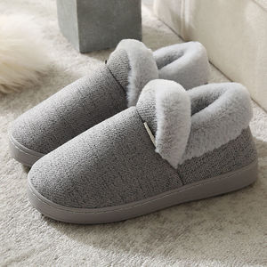 2023年冬季棉鞋新款女式室内包跟居家保暖防滑情侣纯色棉拖鞋男士