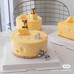 猫和老鼠生日蛋糕摆件慕斯大小奶酪硅胶模具汤姆猫和杰瑞鼠装扮