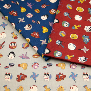 半米 日本进口棉布  昭和玩具印花  服装桌布手工DIY布艺面料