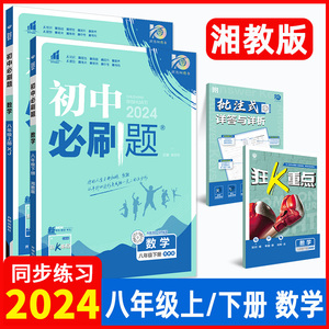 2024版初中必刷题八年级上册下册数学湘教版xj8年级数学同步练习