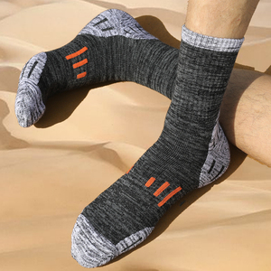 沙漠徒步袜男女中筒新款加厚毛巾底户外运动袜透气登山旅行棉袜子