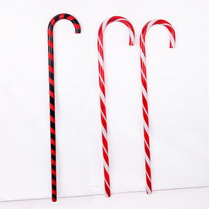 2.3和2.5厘米圣诞拐杖粗细黑红白色圣诞拐杖装饰品节日氛围道具