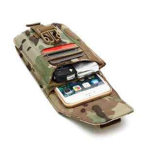 1000D尼龙户外双层7寸手机包MOLLE战术腰包钱包银行卡证件收纳包