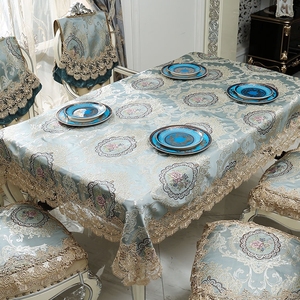 月和家思 欧式餐桌布布艺长方形客厅茶几桌布家用奢华电视柜桌布