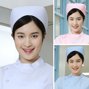 护士帽白色加厚硬挺女粉红薄横杠南丁格尔燕尾帽子护士帽白色包邮