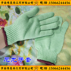 650克900克加大加厚绿色耐磨劳保防护工作尼龙纱线手套