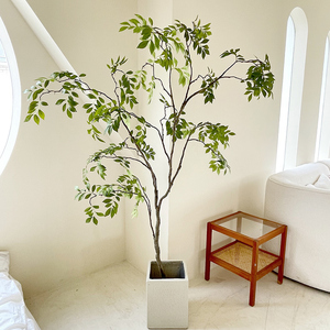 楼夏家北欧ins仿真绿植紫藤树落地盆栽摆件客厅卧室装饰大型植物