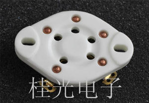 陶瓷 镀金5脚平板电子管座GZC5-1-G适用FD422 807 FU-7