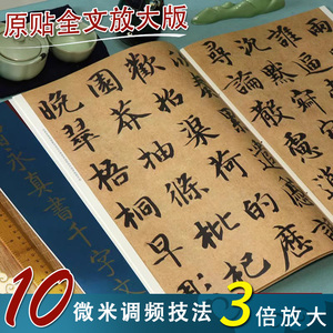 智永真书千字文 大8开 经典碑帖放大本 高清原贴全文彩色3倍放大版墨迹本繁体旁注 智永千字文楷书毛笔书法字帖临摹 孙宝文编