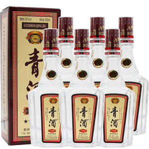 52度纸盒五星青酒 500ml*6 贵州青溪浓香型粮食礼盒酒