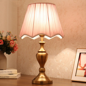 美式简约现代台灯卧室床头灯温馨浪漫创意粉红客厅书房结婚房装饰