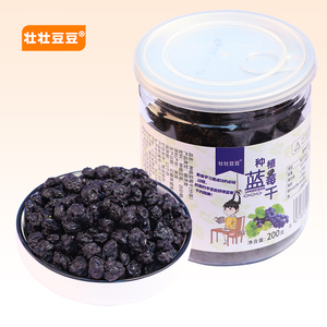 壮壮豆豆蓝莓干罐装200g蓝莓果干蜜饯零食烘焙非500g散装休闲零食