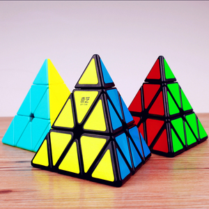 奇艺金字塔魔方磁力版三阶RS三角形异形初学学生儿童比赛顺滑玩具