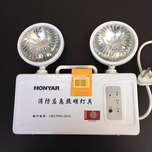 鸿雁照明灯具工程LED壁式明装双头消防应急灯HY-ZFZD-1W 应急照明