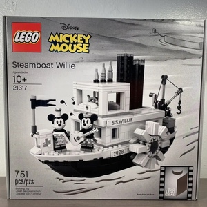 LEGO乐高21317迪士尼米奇威利号蒸汽船IDEAS黑白经典益智拼插积木