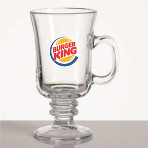汉堡王耐热玻璃咖啡杯杯冷饮出口外贸家用带把牛奶杯简约个性创意