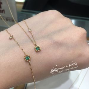 日本专柜直播代购Star Jewelry祖母绿宝石 18k黄金项链 手链
