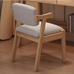 现代实木书桌椅子家用实木餐椅学生学习椅子原木经济型成人扶手椅