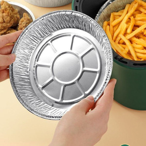 空气炸锅专用加厚锡纸盘烤箱铝箔盒锡纸垫烧烤盘锡箔盒披萨饼托碗