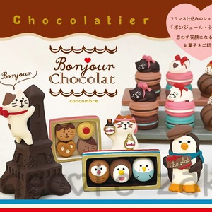 decoleconcombre日本进口原装正版巧克力情人节文鸟猫咪马卡龙