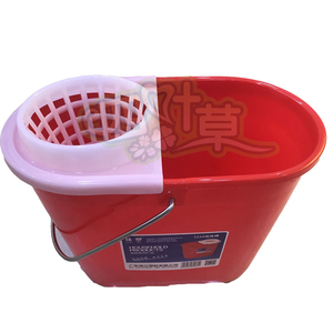 加厚塑料地拖桶家用拖地红色水桶简易老款拖把桶手压老式普通