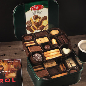 Delacre喜乐嘉巧克力曲奇礼盒装1000g法国进口饼干蛋卷休闲零食