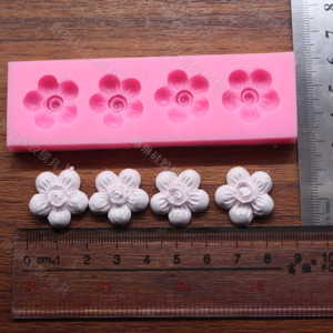 小花系列硅胶模具 小花朵翻糖巧克力模具 水晶滴胶模具