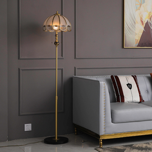 美式台灯落地灯复古主卧室床头灯创意欧式客厅沙发边奢华全铜装饰