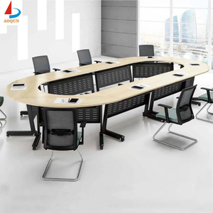 折叠拼接培训桌椅 长方形钢架会议桌会议室 板式现代简约 活动