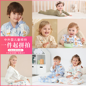 广州童装拍摄外国母婴儿童装产品拼拍模特拍照淘宝服装摄影主图片