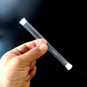 现货PVC透明管塑料管胶管带堵头包装筒外径13，内径12mm定制裁切