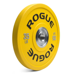 ROGUE竞技杠铃片pu彩色专业力量举健身房商用健身器材磅制大孔