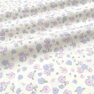 2.35宽小清新粉紫色小碎花纯棉布料 全棉床品家居服手工里布面料