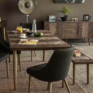 北欧轻奢实木餐桌拼接饭桌长条凳床尾凳现代简约长餐桌凳椅组合