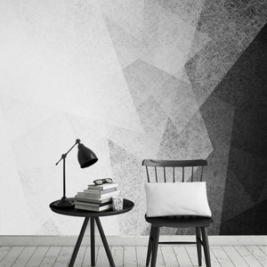 现代简约北欧墙纸灰色壁布几何拼接电视背景墙壁纸卧室渐变色墙布