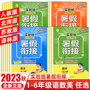 2023新版实验班暑假衔接一升二升三四五六年级下册上册语文数学英语人教苏教北师译林版小学生暑期作业预习复习同步提优训练春雨