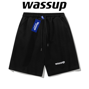 WASSUP CHARPLEN国潮短裤男女夏季新款宽松运动情侣五分休闲裤子