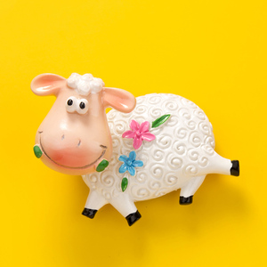 可爱动物3D立体冰箱贴 创意个性卡通小羊磁性贴 家居装饰强力磁铁